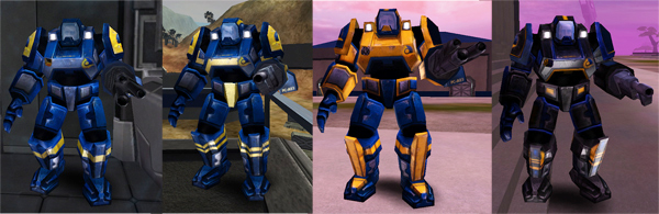  MAX Armor at, from left
to right, Battle Rank 1, 7, 14 and 25