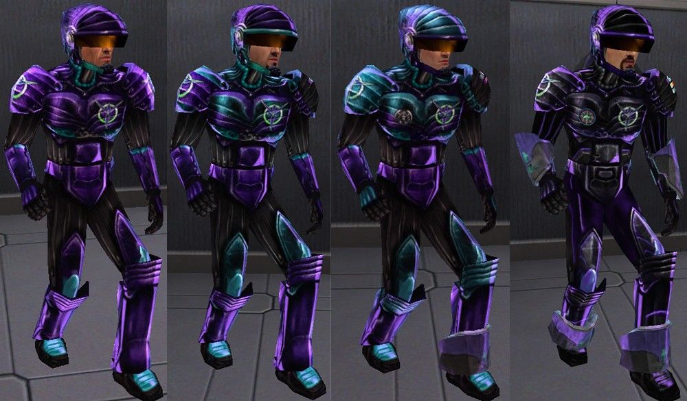 
Agile Exo-Suit at, from left the right,
Battle Rank 1, 7, 14 and 25