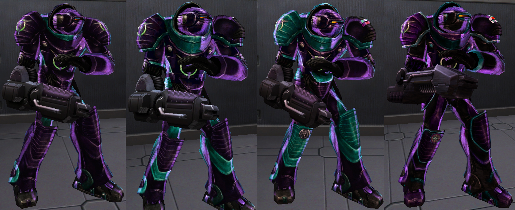  MAX Armor at, from left to right,
Battle Rank 1, 7, 14 and 25